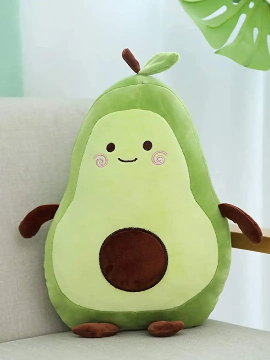Cute Avocado Plush Toy – Kawaii Green Fruit Soft Stuffed Toy
