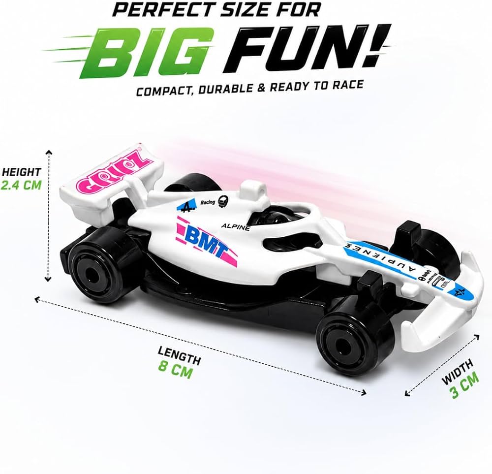 Black racing car from the Speed Demons 1:64 die-cast two-car pack