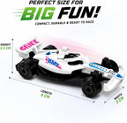 Black racing car from the Speed Demons 1:64 die-cast two-car pack